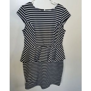 Striped Peplum Dress